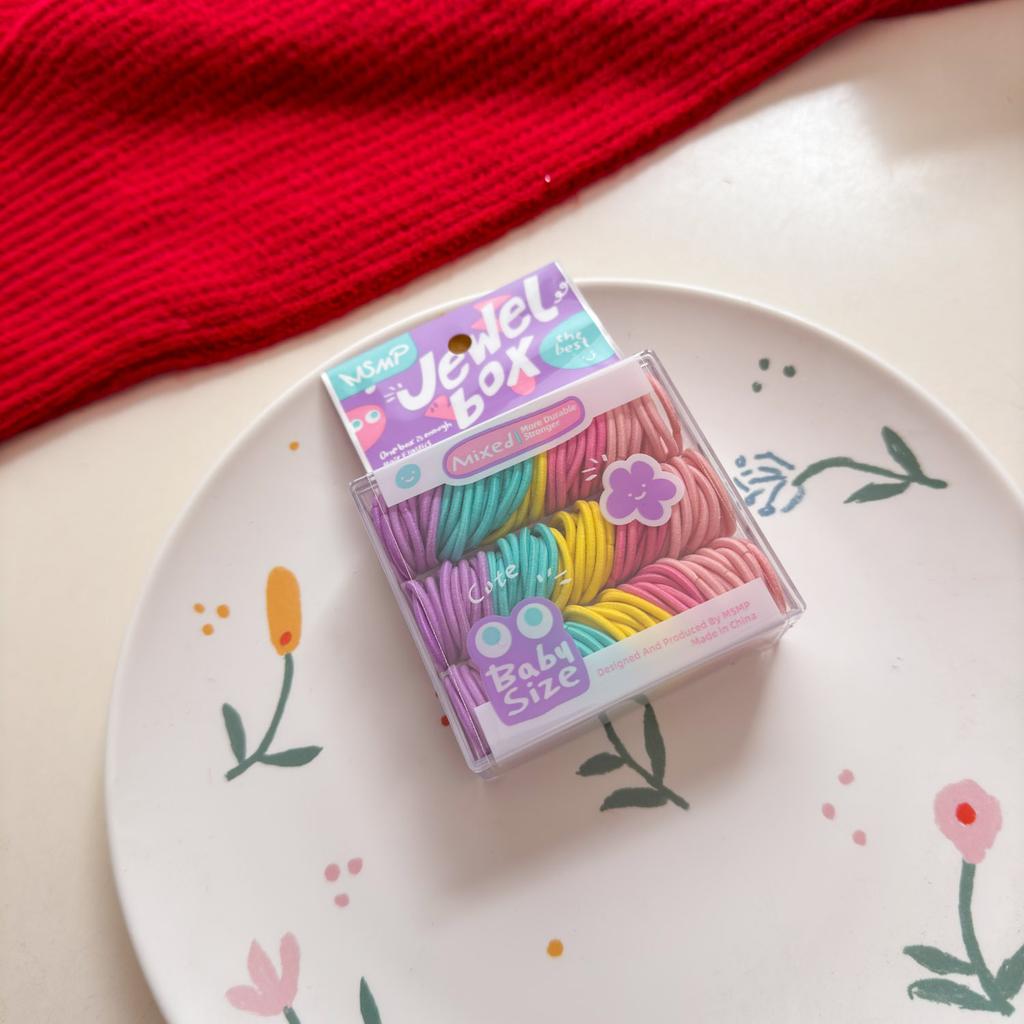 100 sztuk Elastyczna Opaska na Głowę Dziecięca Gumka do Włosów Spinki do Włosów Kolor Cukierkowy Uroczy Ręcznikowy Pierścień do Włosów dla Małych Dziewczynek Akcesoria do Włosów dla Dzieci