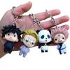 8pcsset Jujutsu Kaisen Cartoon Figure Gojo Satoru Yuta Okkotsu Inumaki Toge Doll Car Keychain Decoration Backpack Pendant