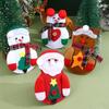 Christmas Table Decoration Set: Santa & Snowman Cutlery Covers, Knife & Fork Hats, Wine Bottle Covers