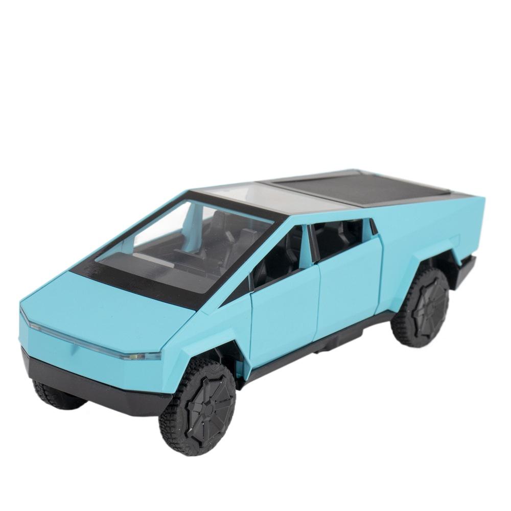 1/32 Tesla Truck Cyber Juguete Camioneta Pick-up Modelo de Camión de Aleación Coche de Metal Fundido a Presión Vehículos Todoterreno Modelo de Coche Sonido Luz Coche Regalos para Niños