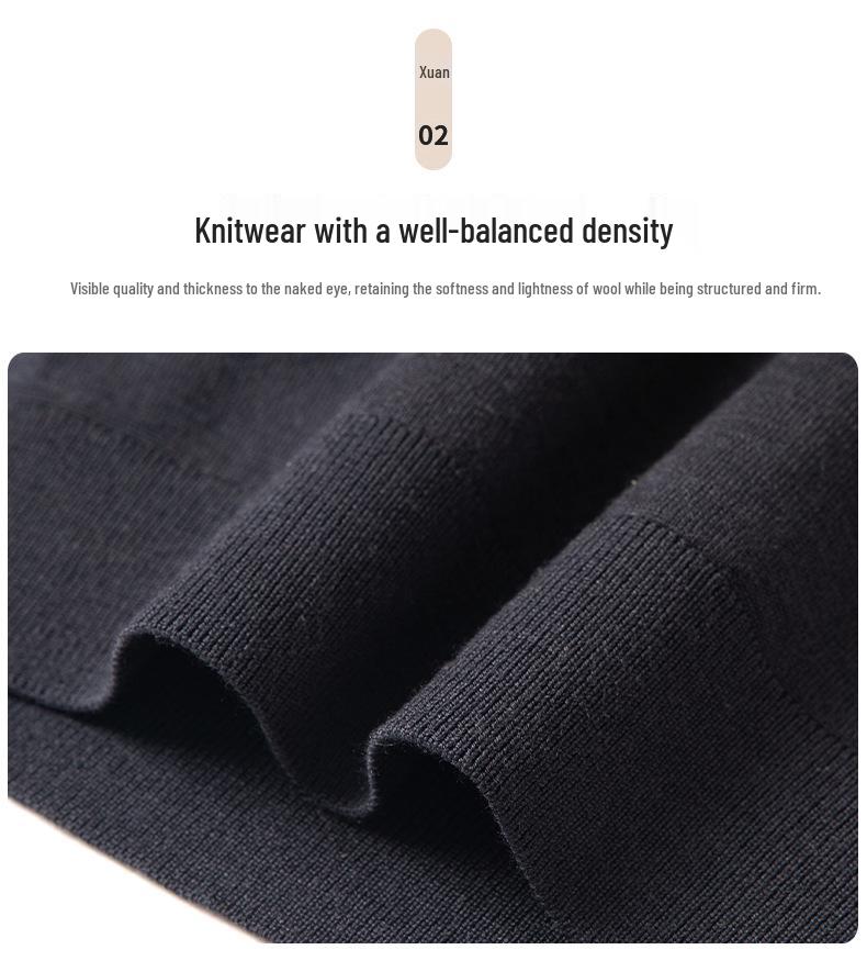 Winter Puyuan Herren Pullover 100% Wolle Halbhoher Kragen: High-End, Hautfreundlich, Leichter Luxus, Einfarbig, Warm und Bequem.
