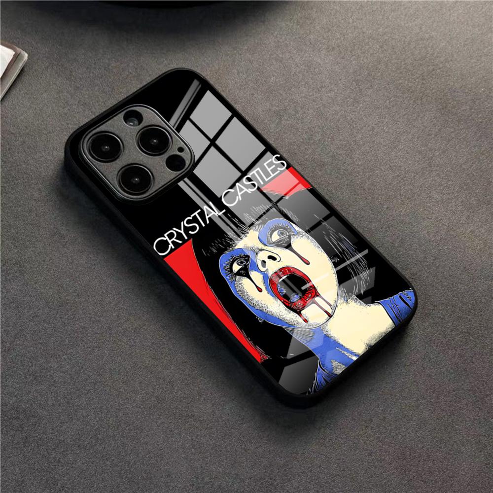 Band C-Crystal Castles Phone Case For IPhone 17 16 Pro 15 Pro Max 14 13 12 11 X XR XS Max Plus SE Glass Cover