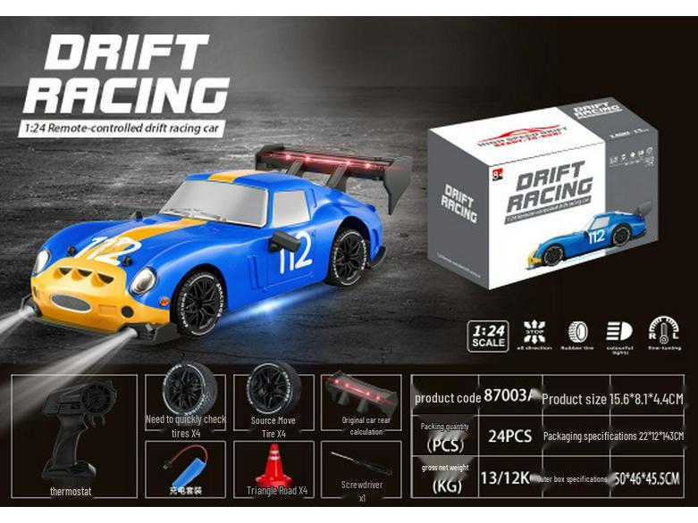 Four-Wheel Drive High-Speed Drift RC Car, Drop-Resistant, 2.4G Remote Controlled, Speed Control Toy.