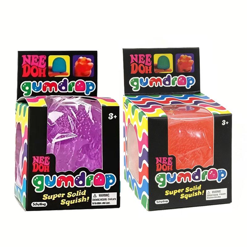 Needoh Gumdrop Candy Shaped Squeeze Toy Certified Safe Multicolored Full Slow Rebound Squish  Adhd Focus Toy Leisure Gift