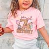 Capybara Birthday Party Clothes Girl Number Pink T Shirt Toddler Cartoon Print Short Sleeve Tops Cute Baby Kids Cotton Tee Shirt