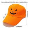 Halloween Baseball Hat for Kids Adult Festival Embroidered Pumpkin Faced Hat Punk Hiphop Hat Holiday Celebrate Party Hat