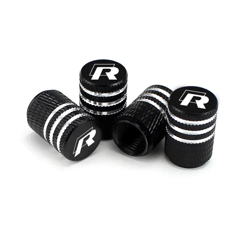 

New 4PCS Car Wheel Tire Valve Caps Tyre Rim Stem Covers for Volkswagen Rline Golf GTI Bora Passat Jetta Beetle Tiguan Sciro