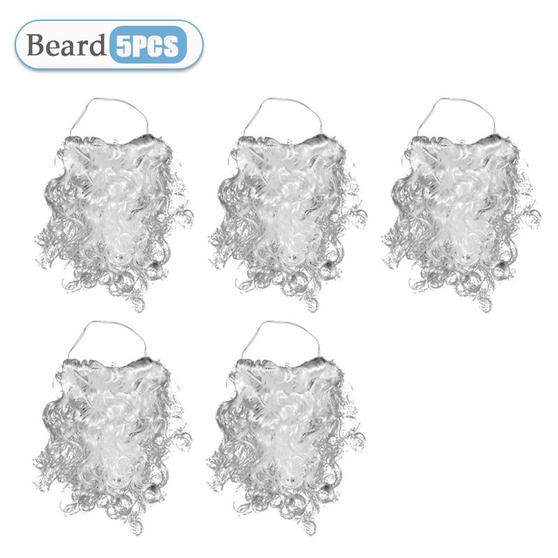 1-10PCS Santa Claus Beard Eight Character Beard Adult Children's Beard White Fake Beard 2025 New Christmas Decoration Prop