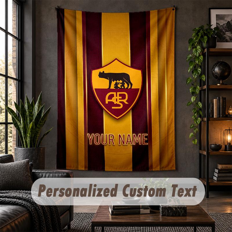 Wall Tapestry AS Roma Print Custom Name Text Wall Hanging Home Decor
