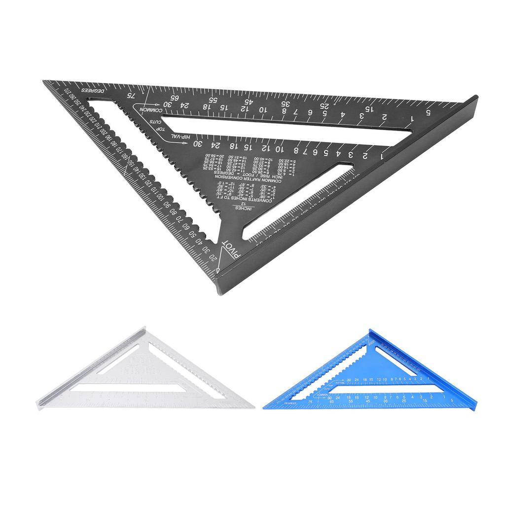 Aluminum Alloy Triangle Ruler Metric Imperial Clear Scale High Accuracy Easy To Read for Engineer Ca