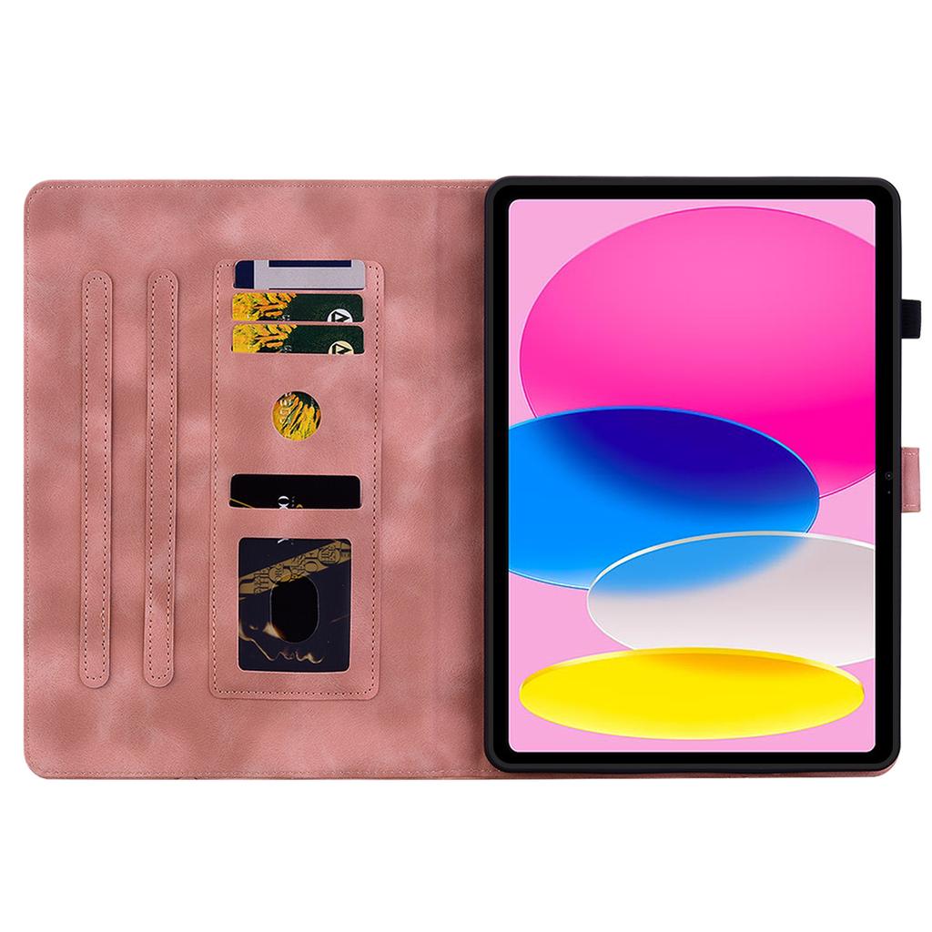 Pre Apple iPad (2025) (Tiež známy ako iPad 11. generácie, iPad (11. generácia),iPad 11-palcový (A16)).PU koža Vynikajúci kvetinový embosovaný dizajn Puzdro na tablet