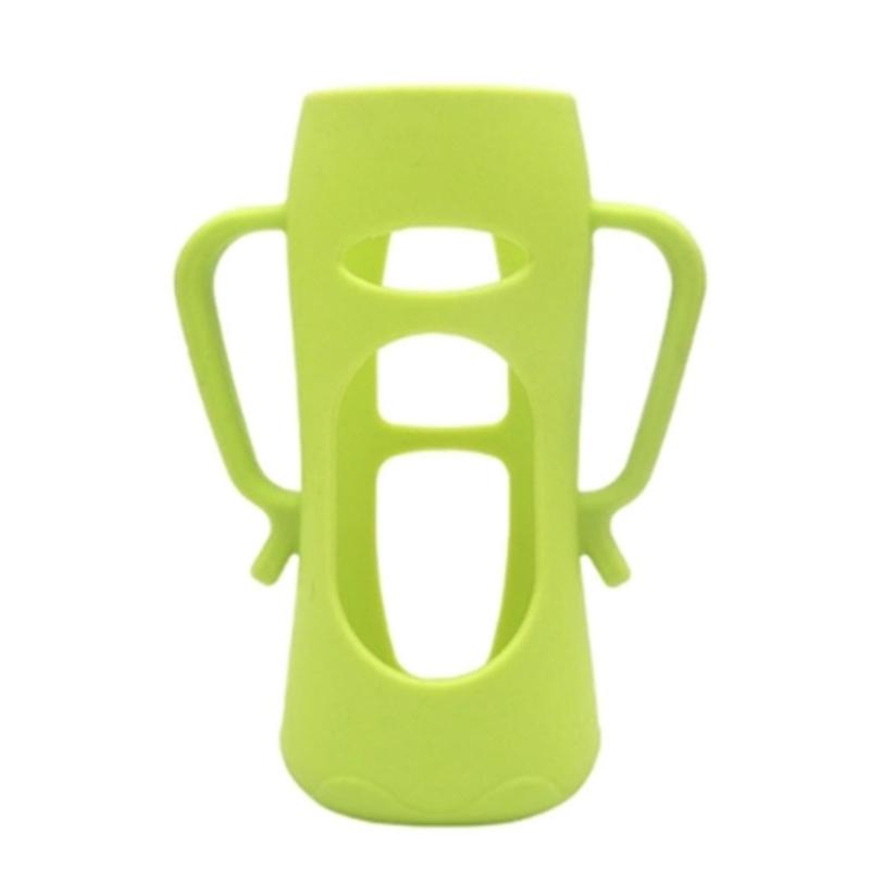 Heat Resistant Silicone Baby Bottle Sleeve With Nonslip Handle for Secure Grip and Heat Protections