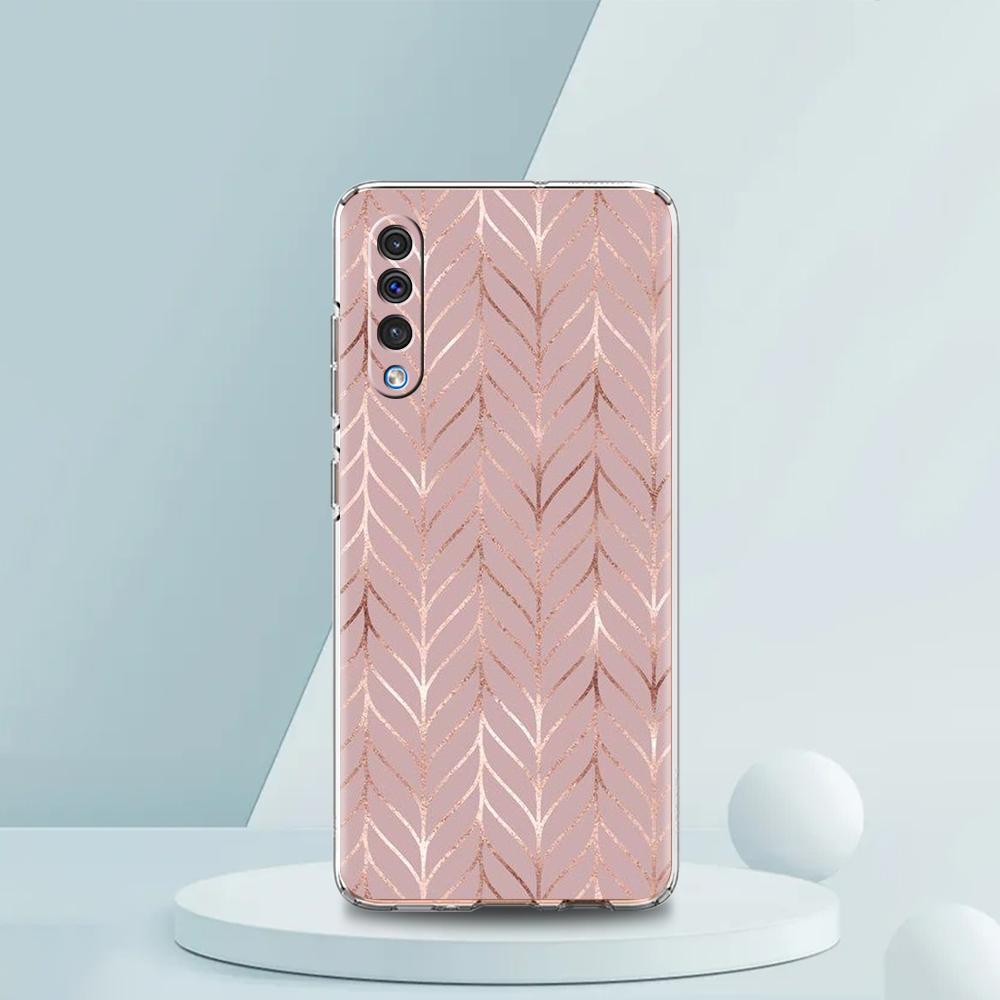 Gold Rose Love Heart Phone Case For Samsung A16 A14 A12 A22 A32 5G A34 A42 A52 A54 A50 A70 A30 A40 A20E A10S A02S A04S A06 Cover