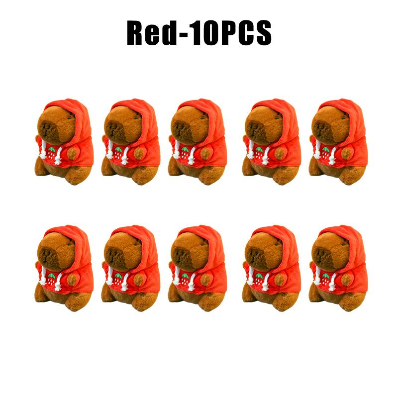 Capybara Hoodie Plush Toy Stuffed Animal Keychain Backpack Charm Matching Couple Gift for Children