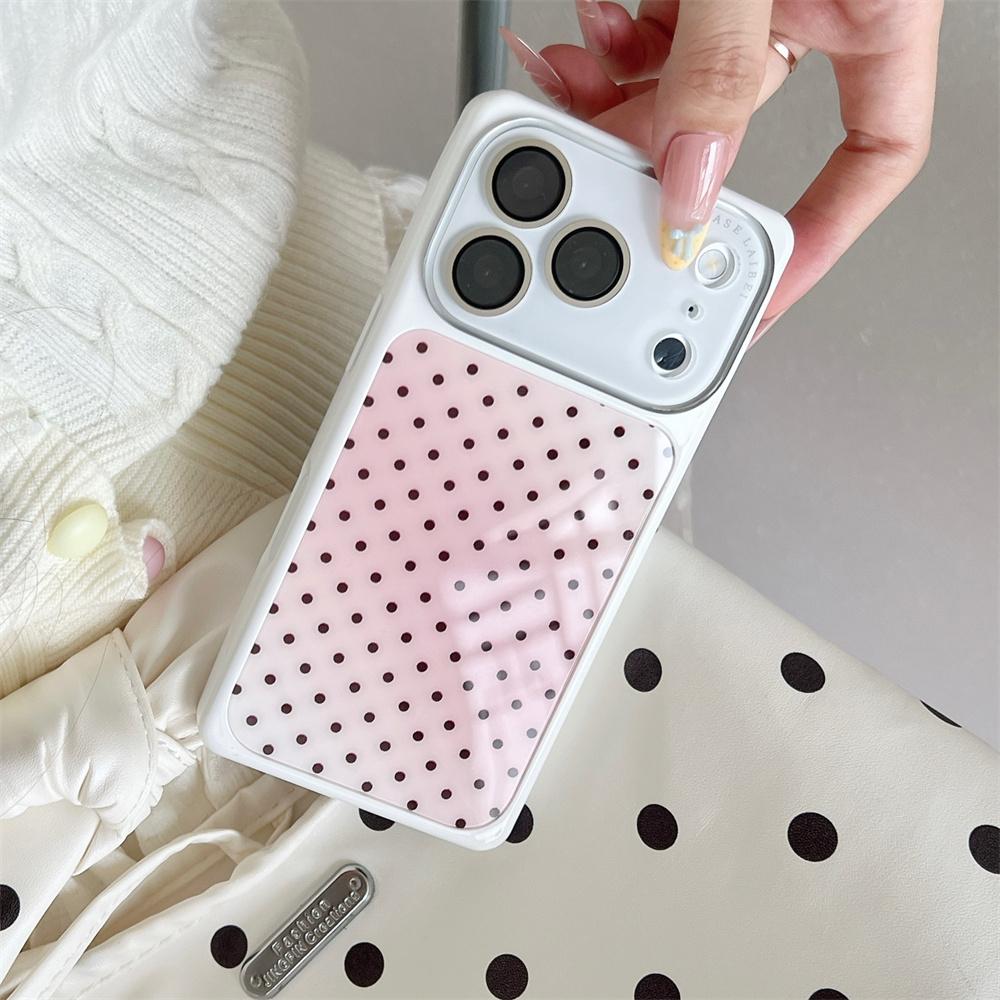 INS Cute Fashion Beautiful Polka Dot Phone Case For Apple iPhone 17 16 15 14 Pro Max 13 Camera Lens Protection Shockproof Cover