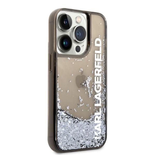 Etui Do iPhone 14 Pro Karl Lagerfeld Liquid Glitter Czarny