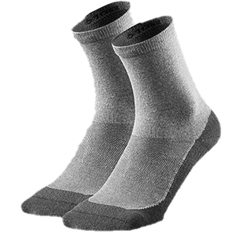 Decathlon Hike 50 Colour Block Letter Jacquard Hiking High Socks Unisex 2 Pairs Grey