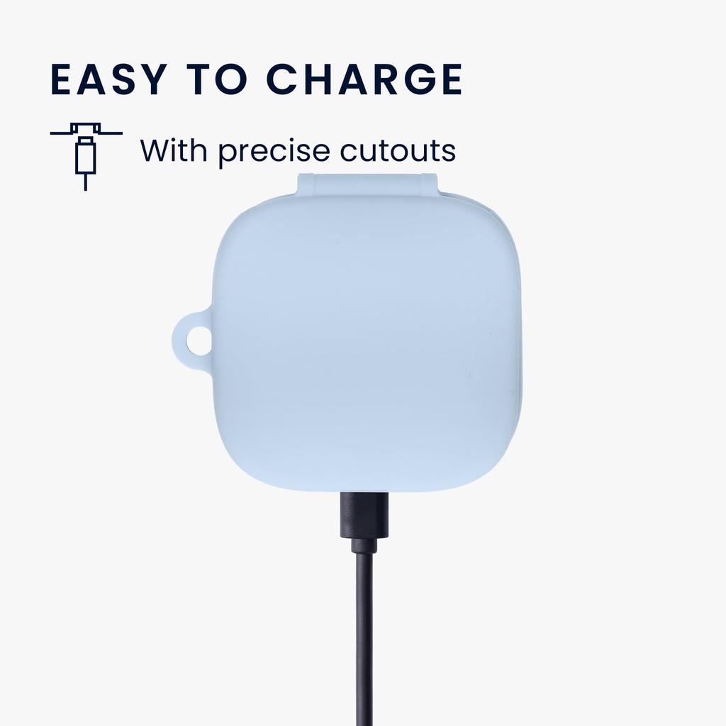 Kwmobile Earphone Case for Xiaomi Redmi Buds 6 Active Wireless Light Blue - Earphones, Silicone, Drop-Resistant,