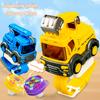 Top Spinner With Detachable Toy Car Wearable Watch Design Spinning Tops With Construction Vehicles Launcher For Kids Gifts