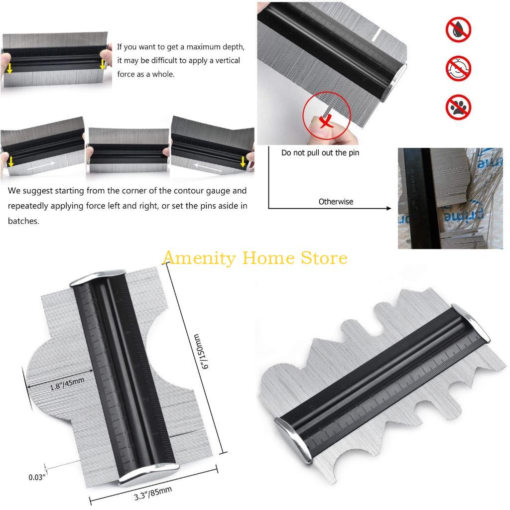 

F26C Profile Gauge 6 inches Metal Gauge Duplicator Marking Gauge for Deep Decorating Template Copying CN