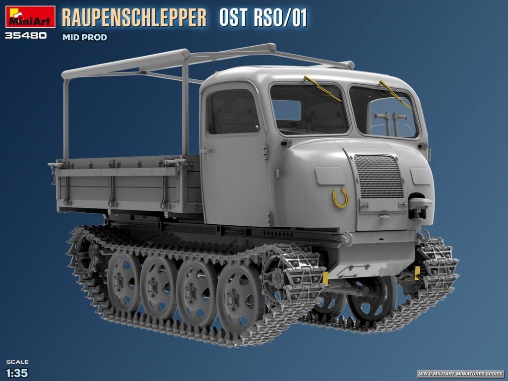 Miniart Laupenschlepper OST Plastic Model Kit MA35480 1/35 RSO/01 Mid-Type (Military Vehicle)