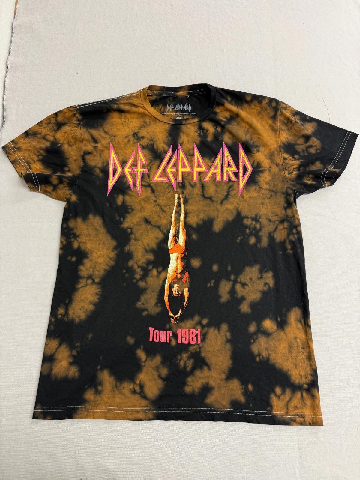 Def Leppard Band T-shirt High N Dry Tour 1981 Modern L S