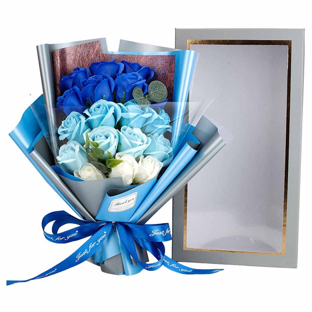 18pcs Soap Flower Bouquet Artificail Roses Forever Flower with Box Practical Valentine's Day Mother's Day Gifts Home Decoration
