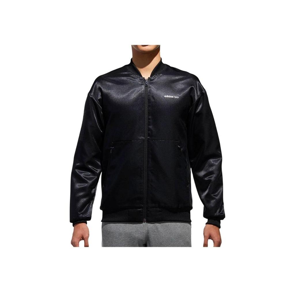 Adidas Neo Reversible Solid Color Hidden Long Sleeve Jacket Men Jacket Black CV7000
