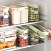 Kitchen scallion coriander storage box, refrigerator vegetable fresh-keeping box, portable food grade ginger garlic hanging noodles