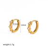 Geometric Stainless Steel Earrings For Women With Gold Plating Elegant Jewelry For Casual Wear