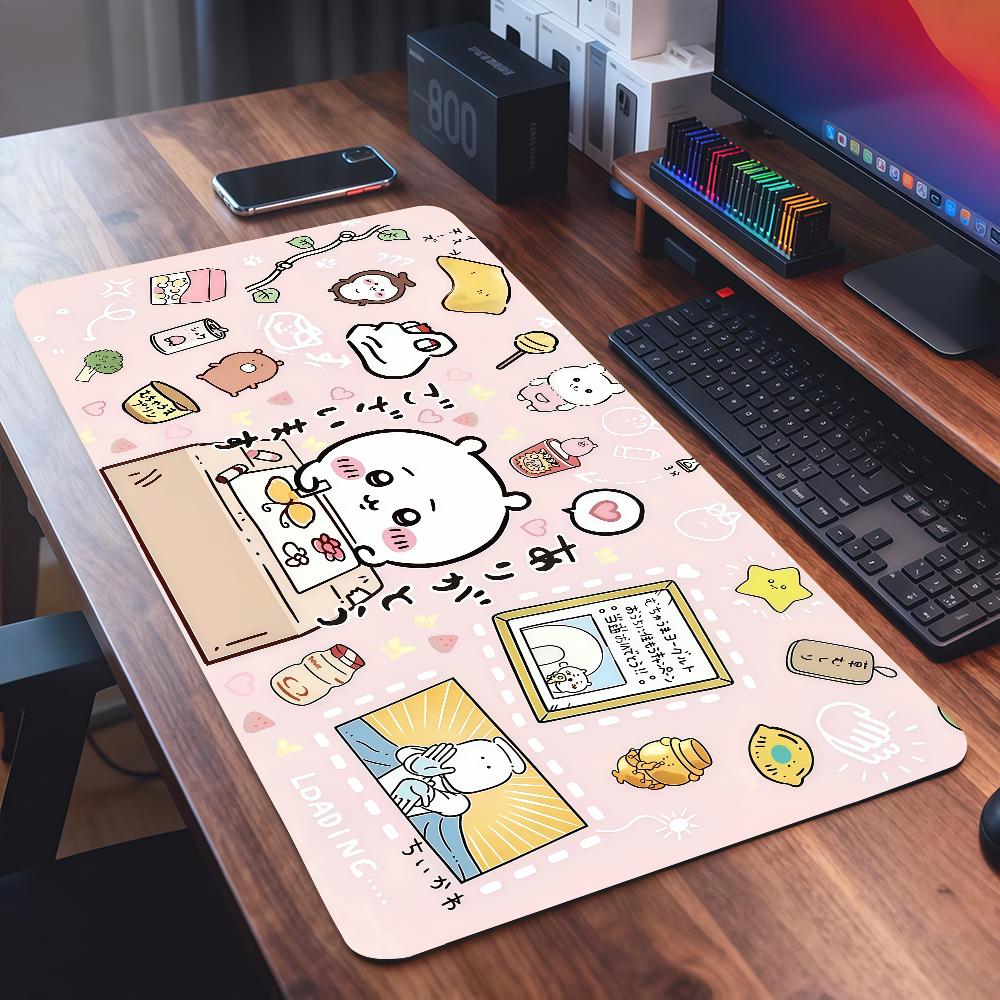 Cartoon Kawaii C-Chiikawas Mouse Pad For Office Gaming And Keyboards Non-Slip Large Waterproof