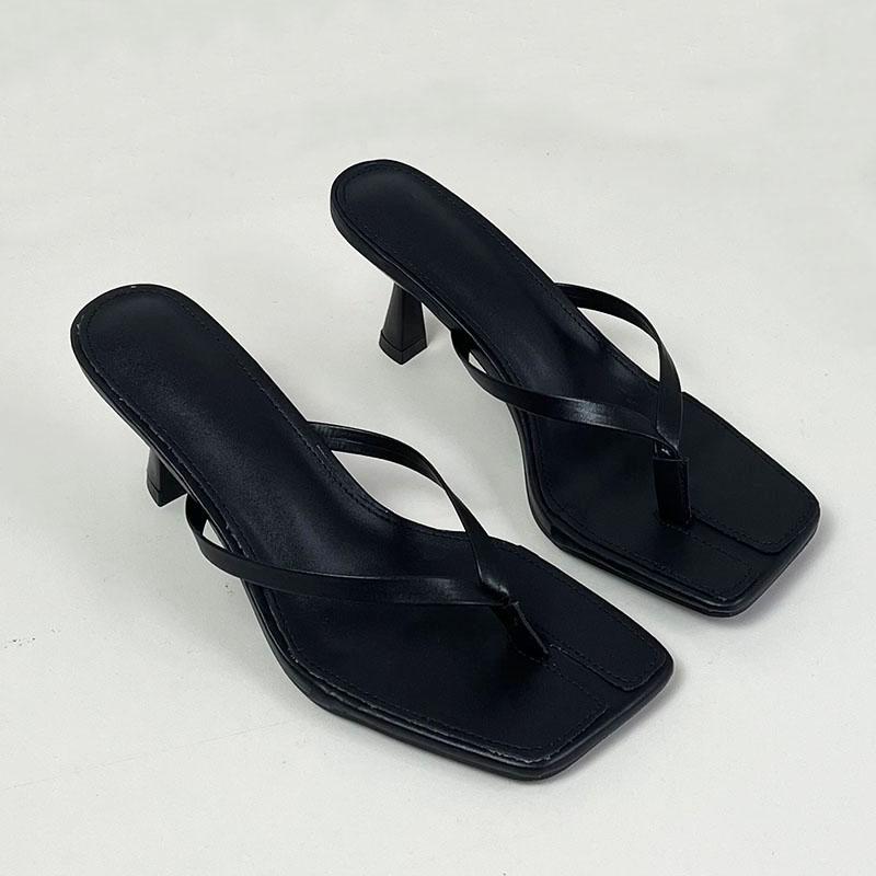 Fashion Golden Big Size Female Casual Footwear Slides Ladies Heels Slippers Shoes Fashion Shallow Women Heeled Sandals Slippers Silver
