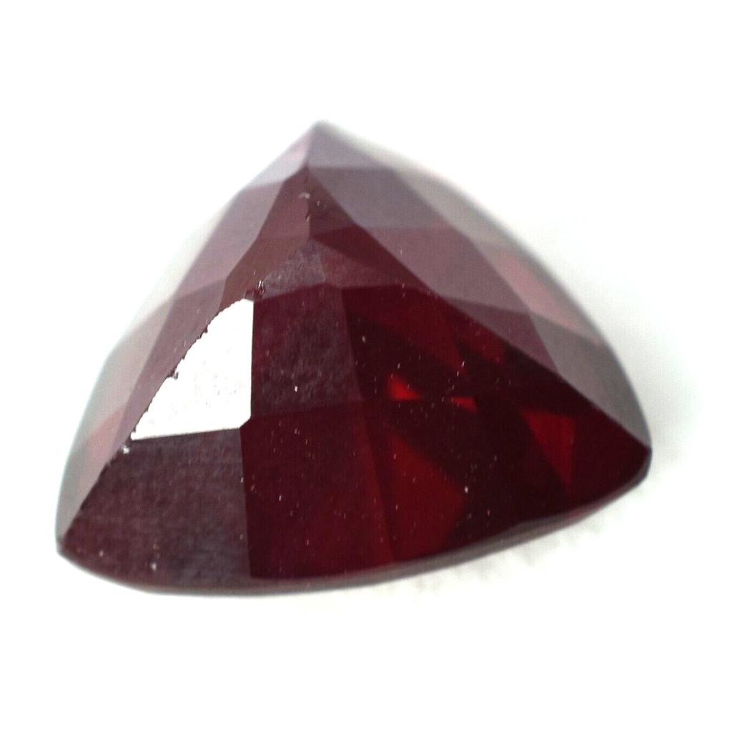 A+ NATURAL Ruby Trillion Shape Bloody RED 4.85 Ct CERTIFIED Rare Loose Gemstone