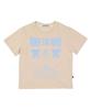 WHEN YOU MOVE Ribbon Lace Graphic Short Sleeve T-Shirt White
