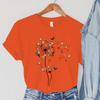 Dandelion Chicken Print Summer T-shirts For Women Casual T-shirts O Neck Short-sleeved T-shirts Fashion Tshirt