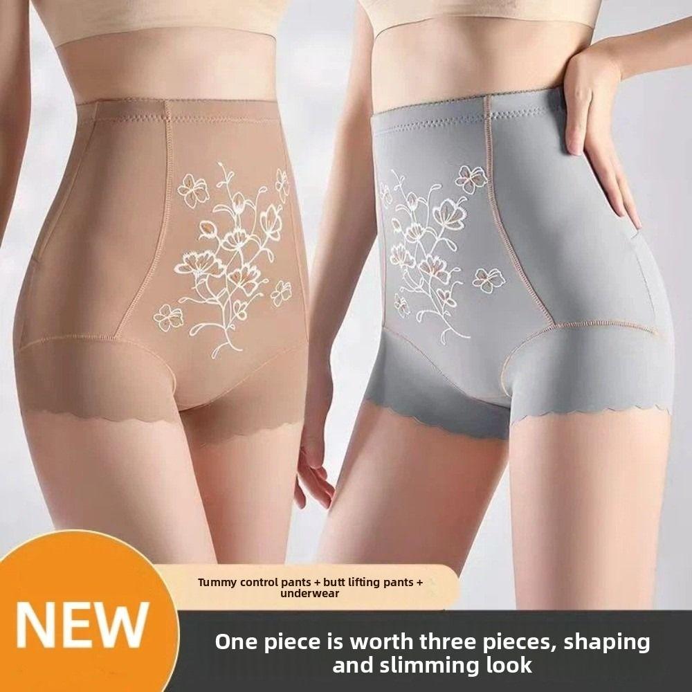 Embroidery Flower Postpartum Body Shaper Shapewear Tummy Control Underwear Cheongsam