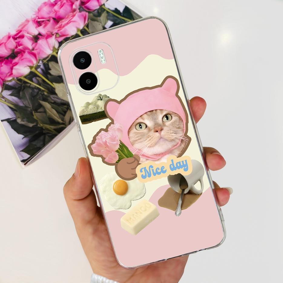 For Xiaomi Redmi A2 Case Redmi A2+ Luxury Painted Cover Clear Silicone Soft TPU Phone Case For Xiaomi Redmi A2 Plus RedmiA2 Bags
