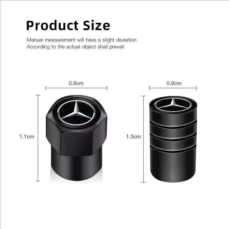 UKY5   4PCS Car Wheel Tire Valve Caps Covers Accessories For Mercedes Benz AMG GLC GLB GLE CLA CLK W206 W212 W213 W204 W205 Accessories