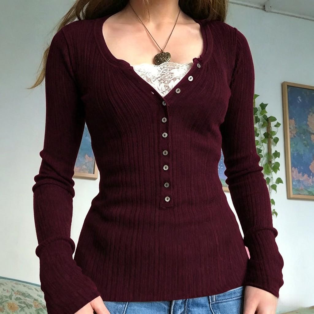 Camicetta Retro con Bordi in Pizzo e Design Spliced per Streetwear Casual