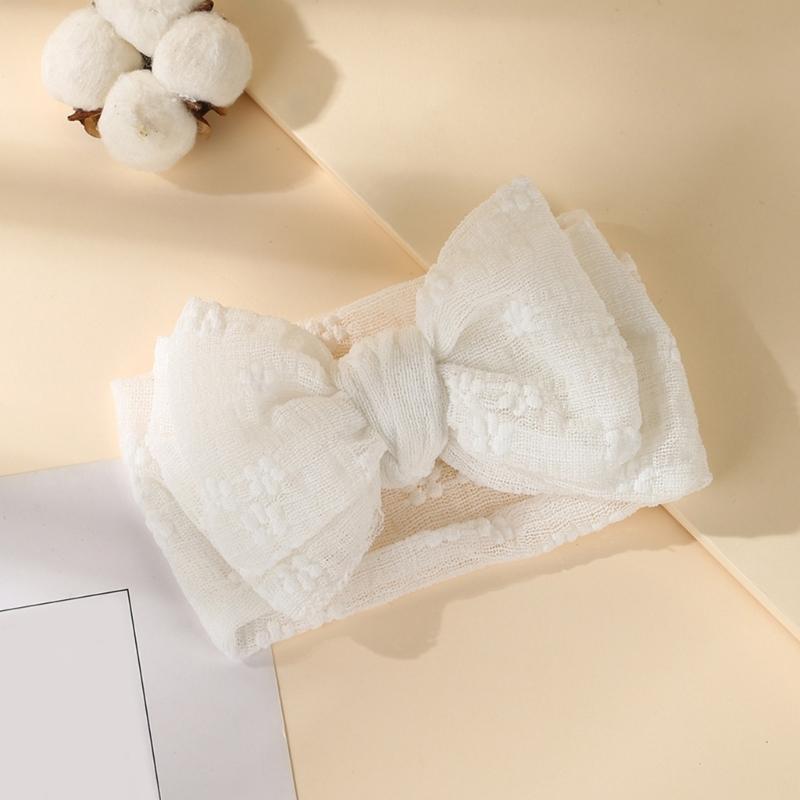 Breathable Mesh Fabric Headband Newborn Headwrap with Cute Bowknot Design Comfortable Baby Hair Accessories