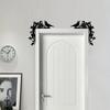 Metal Bird Wall Decor, Black Plant Corner Art, Iron Craft Door Frame Ornament, Housewarming Gift