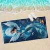 Mermaid Pattern Microfiber Beach Towel Large Thick Soft Quick Dry for Swimming Yoga Sports