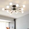 Black & White Nordic Minimalist Branch Chandelier LED Ceiling Light for Dining, Living, Bedroom, & Hotel Rooms