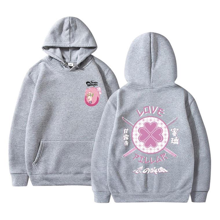 Japonské Anime Demon Slayer Kimetsu No Yaiba Mikina Unisex Dámské Manga Cosplay Mikiny Kanroji Mitsuri Grafická mikina s potiskem