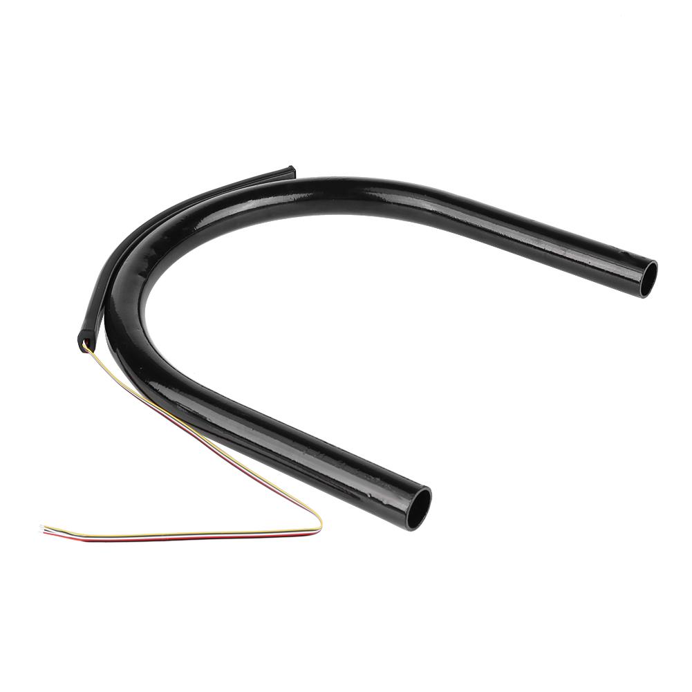 

175MM Motorcycle Rear Seat Frame Loop Hoop Bracket with LED Light DIY Accessory Black Straight