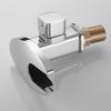BAKALA Messing-Wasserfall-LED-Waschtischarmatur für Badezimmer, Kalt-/Warmmischarmatur, Kran-Waschtischarmatur, schwarzer Farbwechsel, angetrieben durch Wasserfluss