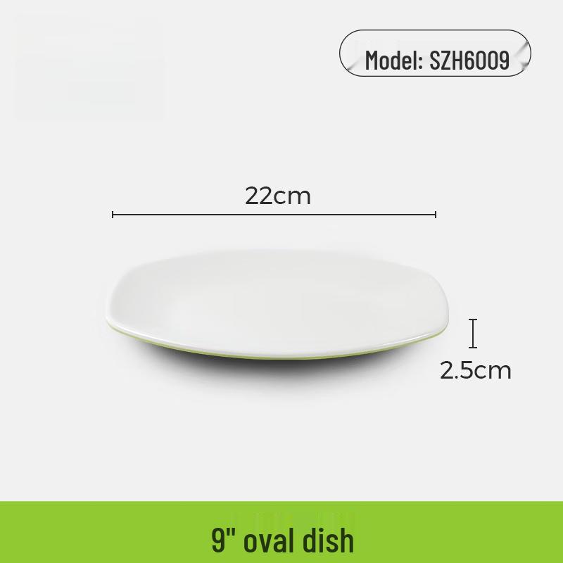 Wuhe Commercial Anti-Fall Melamine Oval Plate