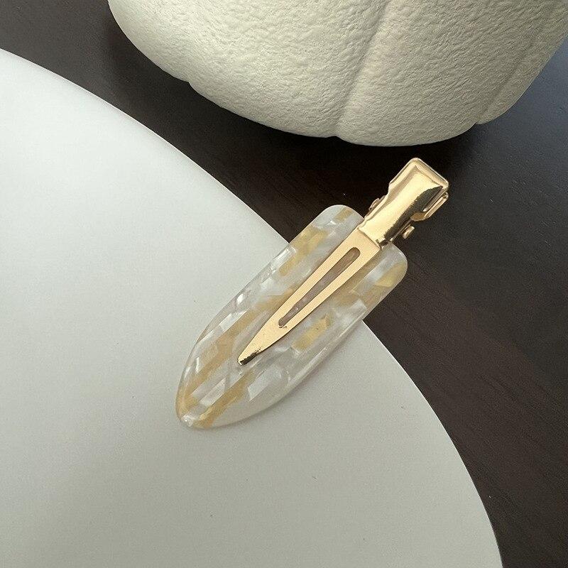 2/3/4/6 stücke Acetat Make-Up Haar Clips Koreanische Mode Gold Weiß Glitter Haar Pin Headwear Mädchen Frauen Haar Zubehör