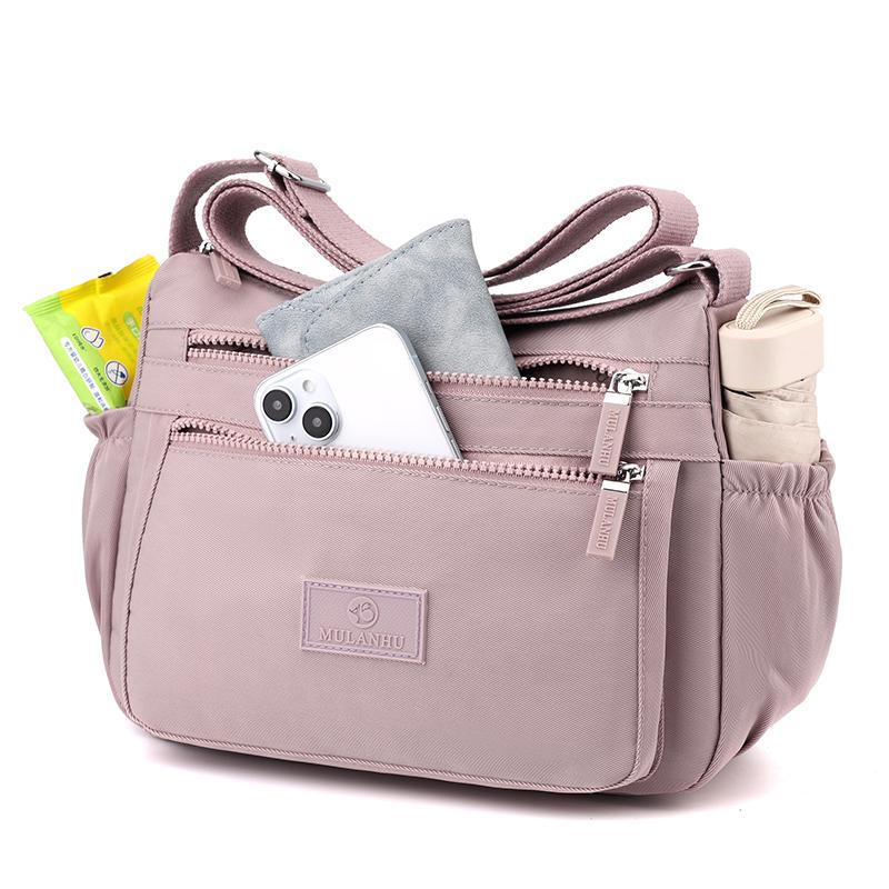 Lightweight Crossbody Bag Multi-Pocket Shoulder Bag Nylon Women's Bag