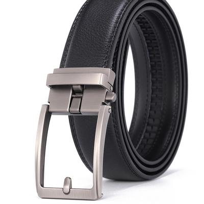 Men's Genuine Leather Belt with Automatic Buckle - High-End Fashion Casual Waistband